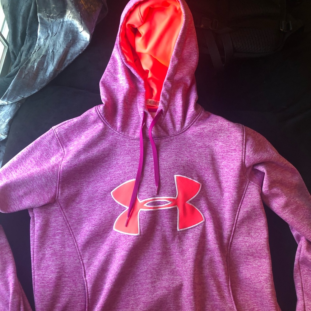 under armor sweatshirt (purple and pink)